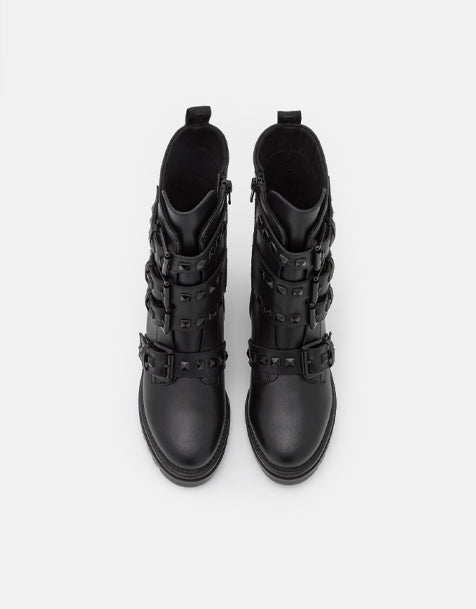 Steve Madden HALEY - Cowboy-/Bikerstiefelette - black